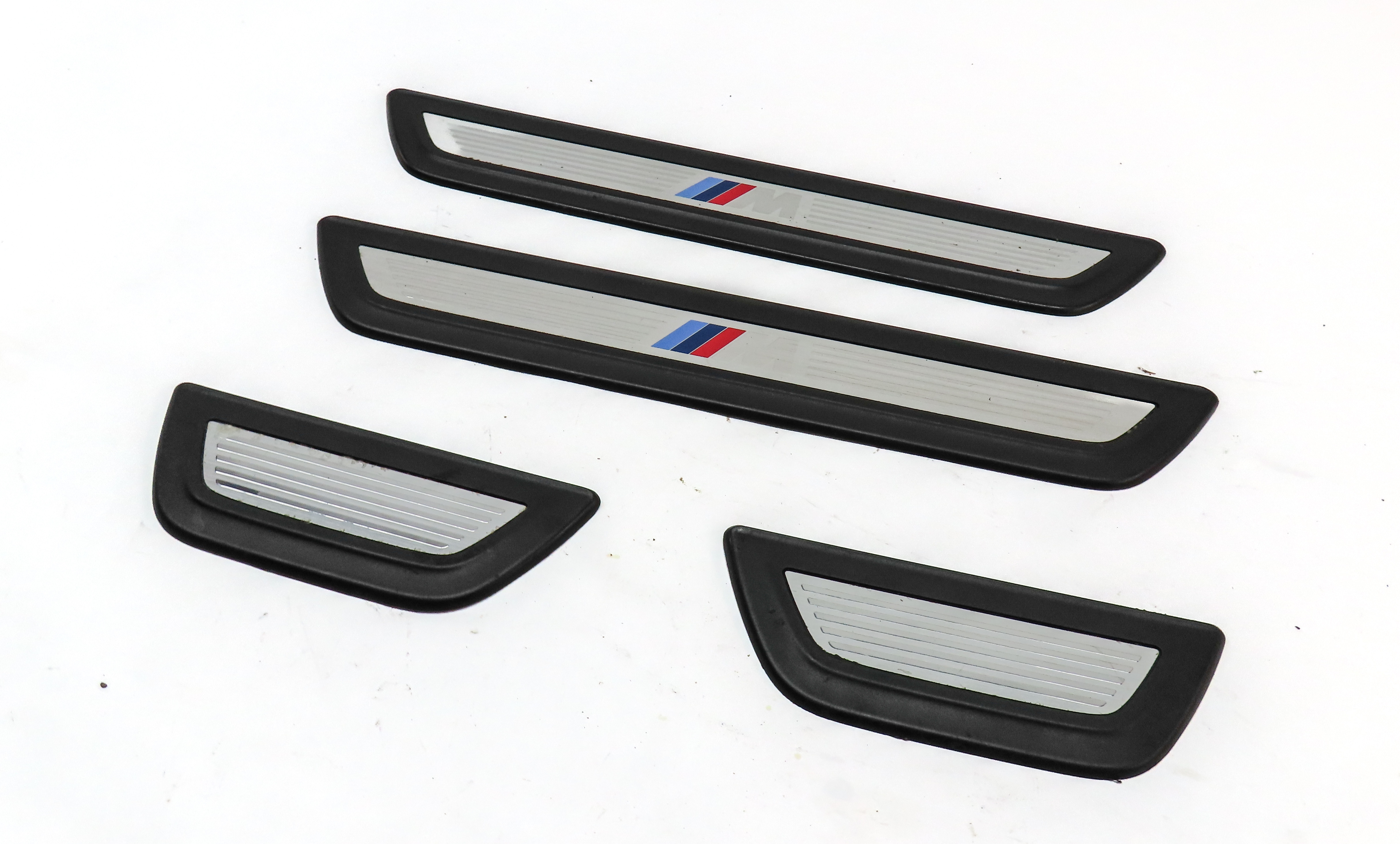 2012 BMW X3 (F25) FRONT REAR LEFT RIGHT DOOR SILL ///M SCUFF PLATE TRIM SET 4 — exact item pictured